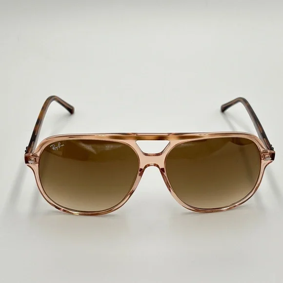 Ray-Ban Bill RB2198 Transparent Brown 1292/51 Large Lens Fashion Style w/case - Picture 6 of 12